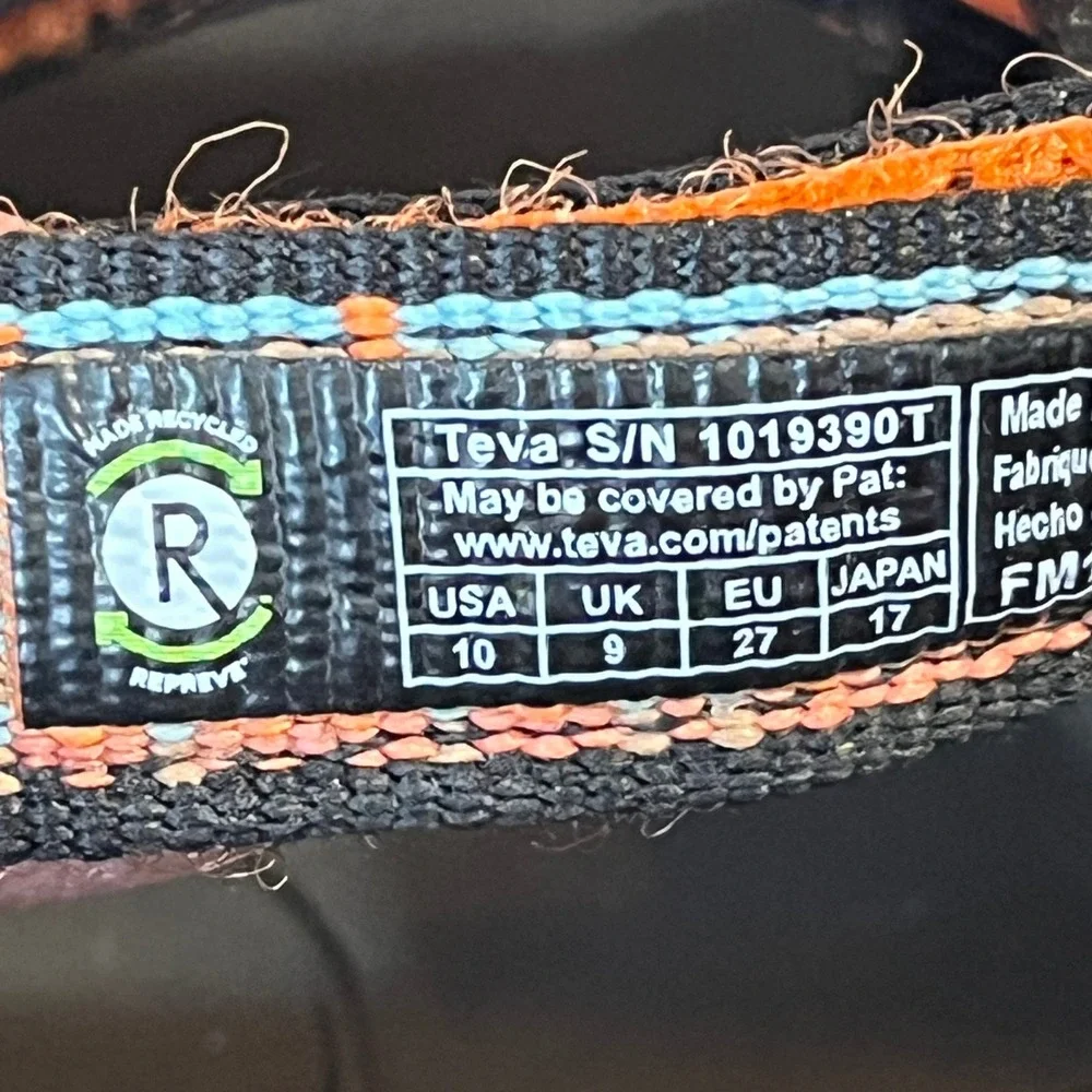 Teva Hurricane XLT2 Kids Orange Blue Multi Sport Sandal 1019390T Size 10 Toddler